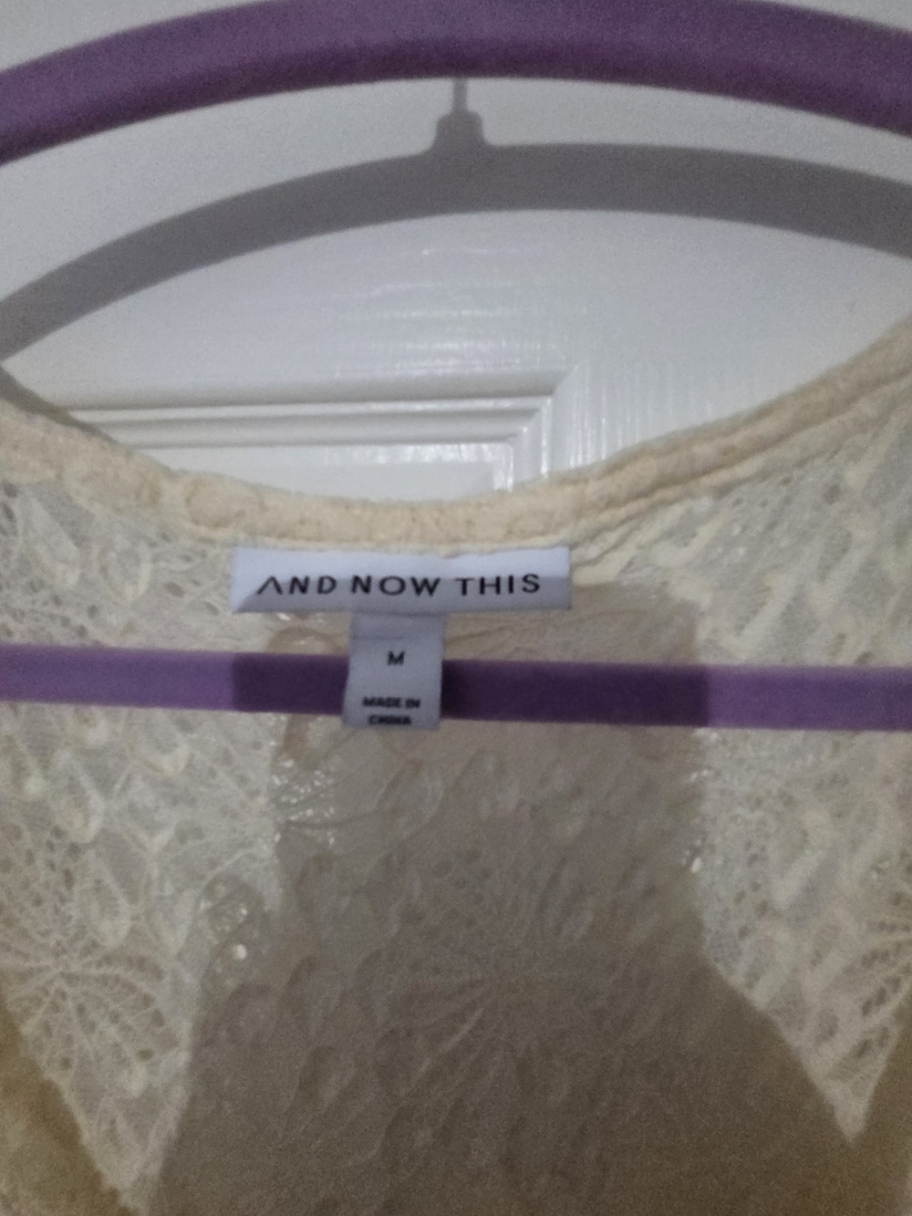 Boho Cream Lace Maxi Dress with Long Sleeves. Size M - Picture 6 of 8